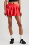 Bp. Pleated Miniskort In Red Bittersweet