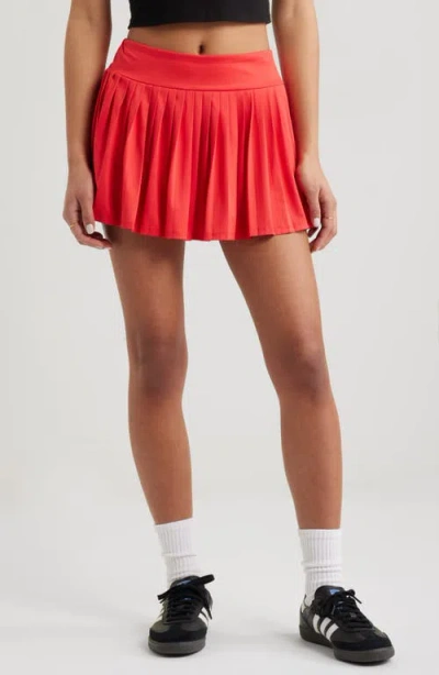 Bp. Pleated Miniskort In Red Bittersweet