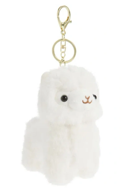 Bp. Plush Llama Bag Charm In White