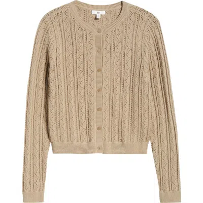 Bp. Pointelle Knit Cardigan In Multi