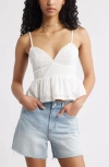 Bp. Pretty Cotton Eyelet Babydoll Top