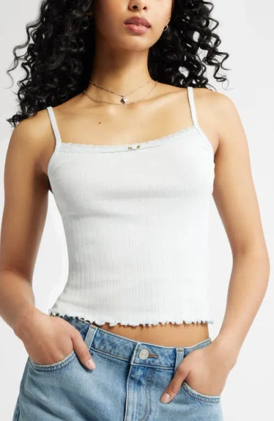 Bp. Pretty Pointelle Camisole In Blue Illusion