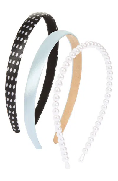 Bp. Pretty Set Of 3 Headbands In Black