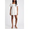 Bp. Puff Sleeve Minidress In White Blanc