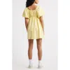Bp. Puff Sleeve Minidress In Yellow Mellow