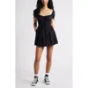 Bp. Puff Sleeve Smocked Waist Cotton Sundress
