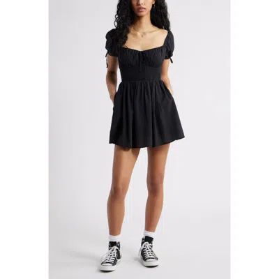 Bp. Puff Sleeve Smocked Waist Cotton Sundress