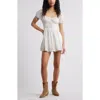 Bp. Puff Sleeve Smocked Waist Cotton Sundress