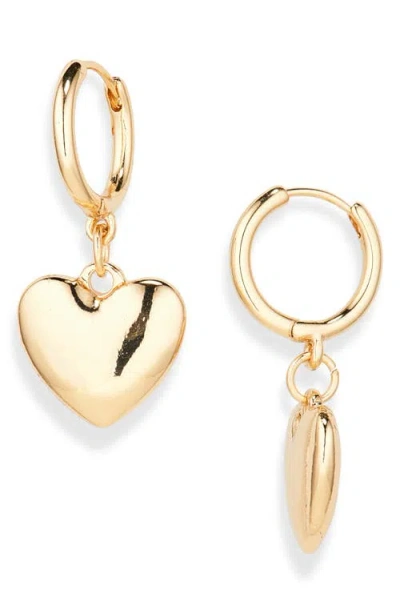 Bp. Puffy Heart Drop Earring In Gold