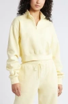 Bp. Quarter Zip Fleece Detail Sweatshirt In White