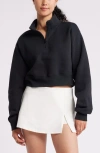 Bp. Quarter Zip Sweatshirt In Black Jet