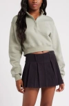 Bp. Quarter Zip Sweatshirt In Green Halo