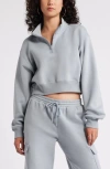 Bp. Quarter Zip Sweatshirt In Grey Weathervane