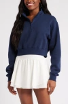 Bp. Quarter Zip Sweatshirt In Navy Iris