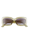 Bp. Rectangular Sunglasses In Clear Green