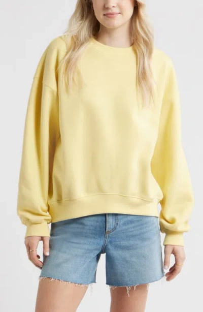 Bp. Relaxed Cotton Blend Sweatshirt In Yellow