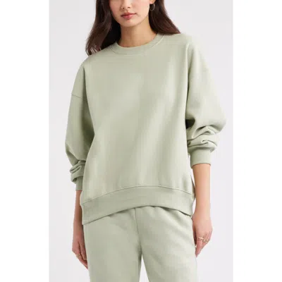 Bp. Relaxed Cotton Blend Sweatshirt In Green