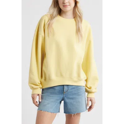 Bp. Relaxed Cotton Blend Sweatshirt In Yellow