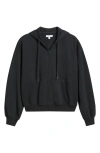 Bp. Relaxed Cotton Blend Zip Hoodie In Black