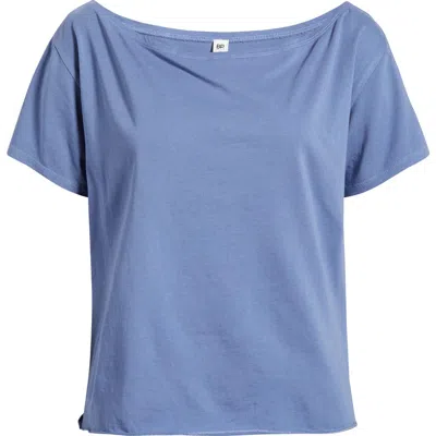 Bp. Relaxed Fit Boat Neck Cotton T-shirt In Blue