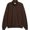 Bp. Relaxed Quarter Zip Pullover In Brown
