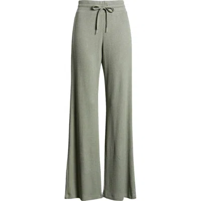 Bp. Relaxed Waffle Stitch Wide Leg Pants In Green Halo