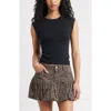 Bp. Rib Cap Sleeve T-shirt In Black