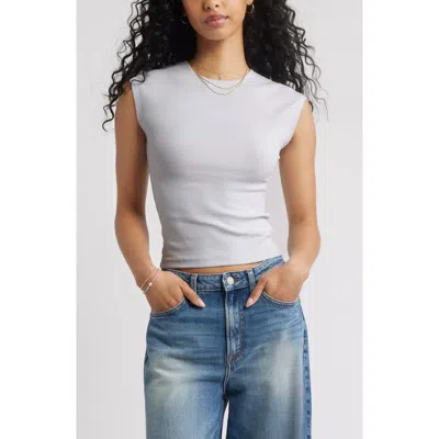 Bp. Rib Cap Sleeve T-shirt In Gray
