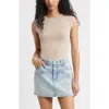 Bp. Rib Cap Sleeve T-shirt In Neutral