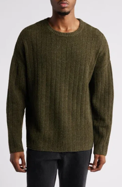 Bp. Rib Crewneck Sweater In Olive Night