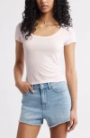 Bp. Rib Scoop Neck T-shirt In Neutral