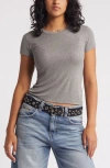 Bp. Rib T-shirt In Grey Cloudy Heather