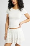 Bp. Rib T-shirt In White Blanc