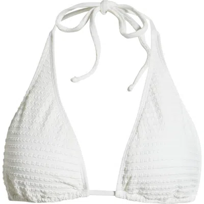 Bp. Rib Triangle Bikini Top In White