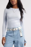 Bp. Ribbed Long Sleeve T-shirt In Blue Feather
