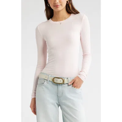 Bp. Ribbed Long Sleeve T-shirt In Pink