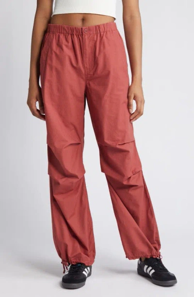 Bp. Ripstop Parachute Pants In Red Cowhide