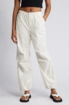 Bp. Ripstop Parachute Pants In White