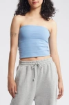 Bp. Scallop Trim Tube Top In Blue Topsail