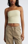 Bp. Scallop Trim Tube Top In Green Foam