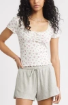 Bp. Scoop Neck Pointelle Top In Neutral