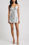 Bp. Sequin Minidress In Metallic