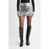 Bp. Sequin Miniskirt In Silver