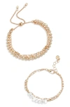 Bp. Set Of 2 Assorted Chain Bracelets