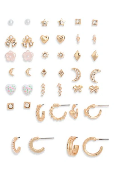Bp. Set Of 20 Assorted Earrings In Gold