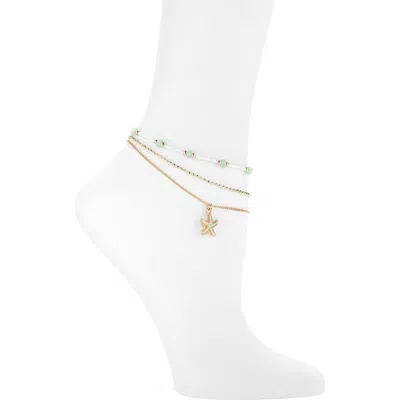 Bp. Set Of 3 Anklets