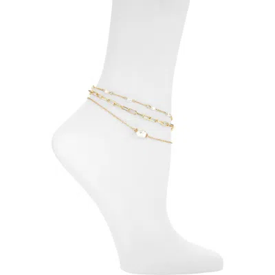 Bp. Set Of 3 Anklets