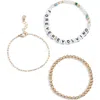 Bp. Set Of 3 Assorted Bracelets In Gold Multi