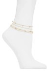 BP. SET OF 5 BEADED ANKLETS