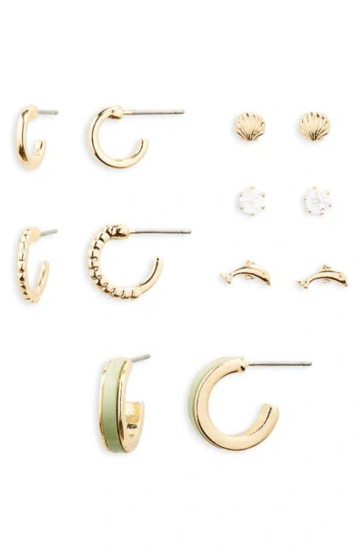 Bp. Set Of 6 Earrings In Gold